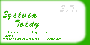 szilvia toldy business card